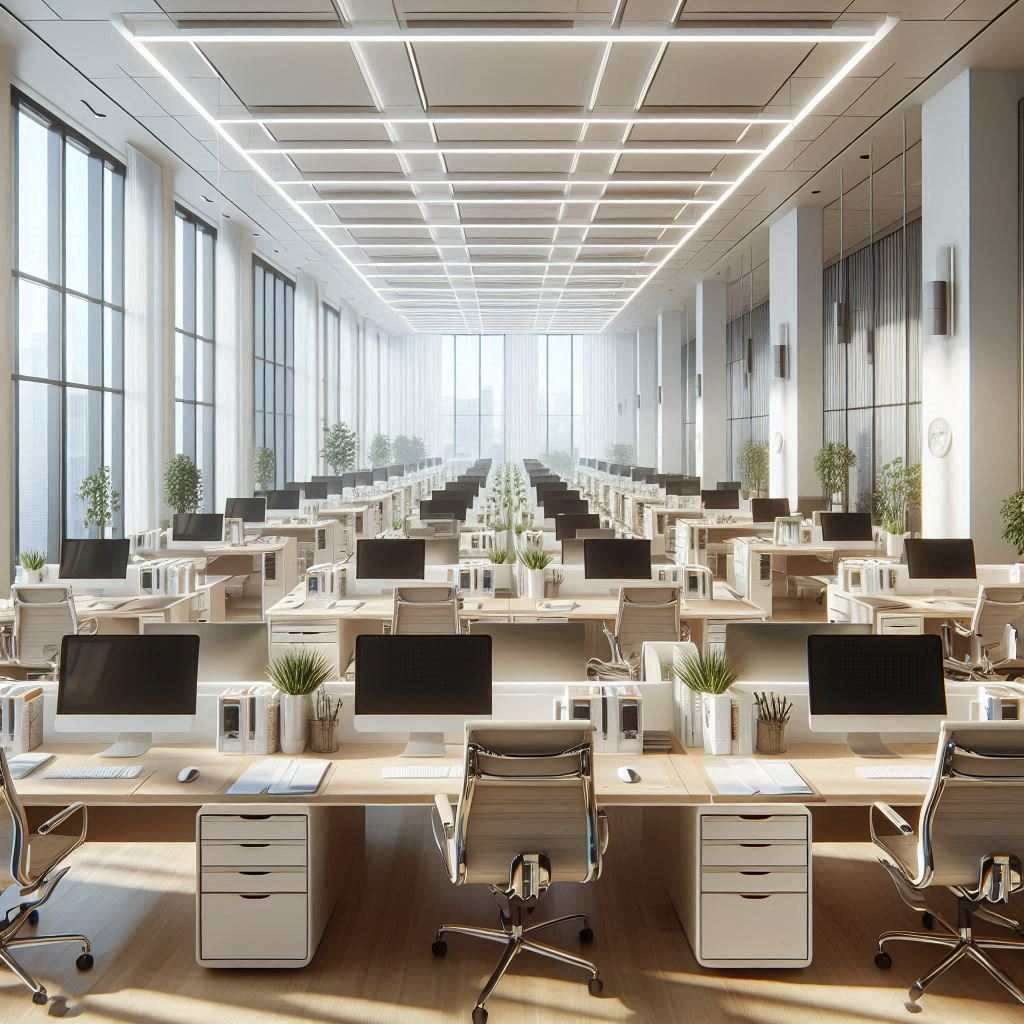 库存盘点临时开展期间行政前台的写字楼办公办公区照明舒适度该从哪些环节调整
